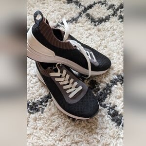 Aldo Black and White Mesh Sneakers